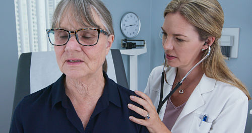 elderly woman being examined at PAR doctor
